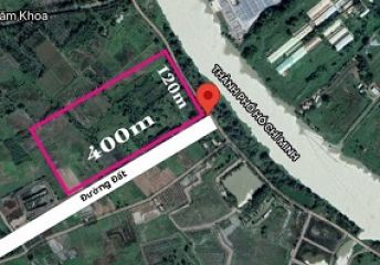 Đất bán củ chi, xã An Phú, 2 mặt tiền sông Sài Gòn, diện tích 4,8 hecta, giá 43 tỷ