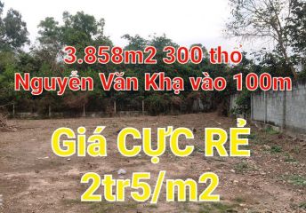 Đất bán đường Nguyễn Văn Khạ, Phú Hoà Đông, Củ Chi, diện tích 3,858 m2, giá 2,5 tr / m.
